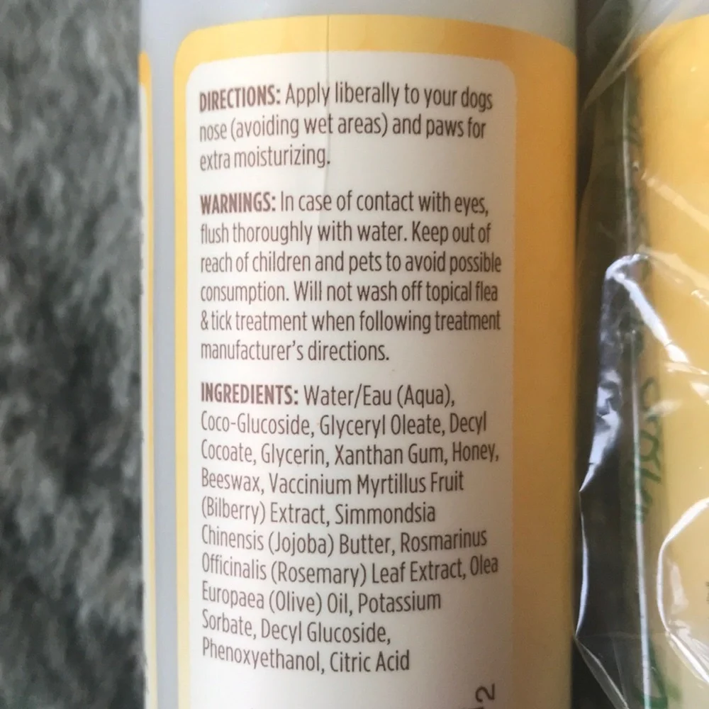 Burt's Bees for Dogs Paws and Nose lotion 4fl oz